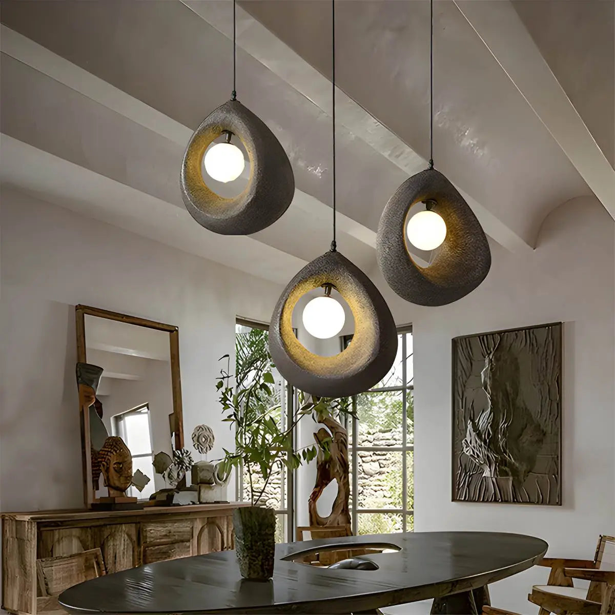 Feyran Circular Wabi Sabi Pendant Light Modern Lighting