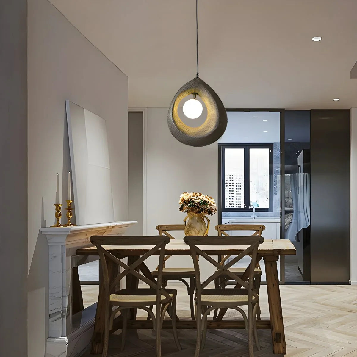 Feyran Circular Wabi Sabi Pendant Light Modern Lighting