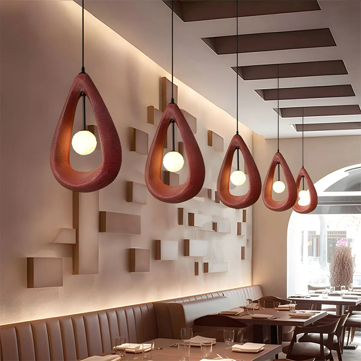 Feyran Contemporary Creative Teardrop Orb Pendant Light