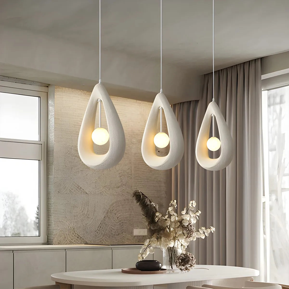 Feyran Contemporary Creative Teardrop Orb Pendant Light