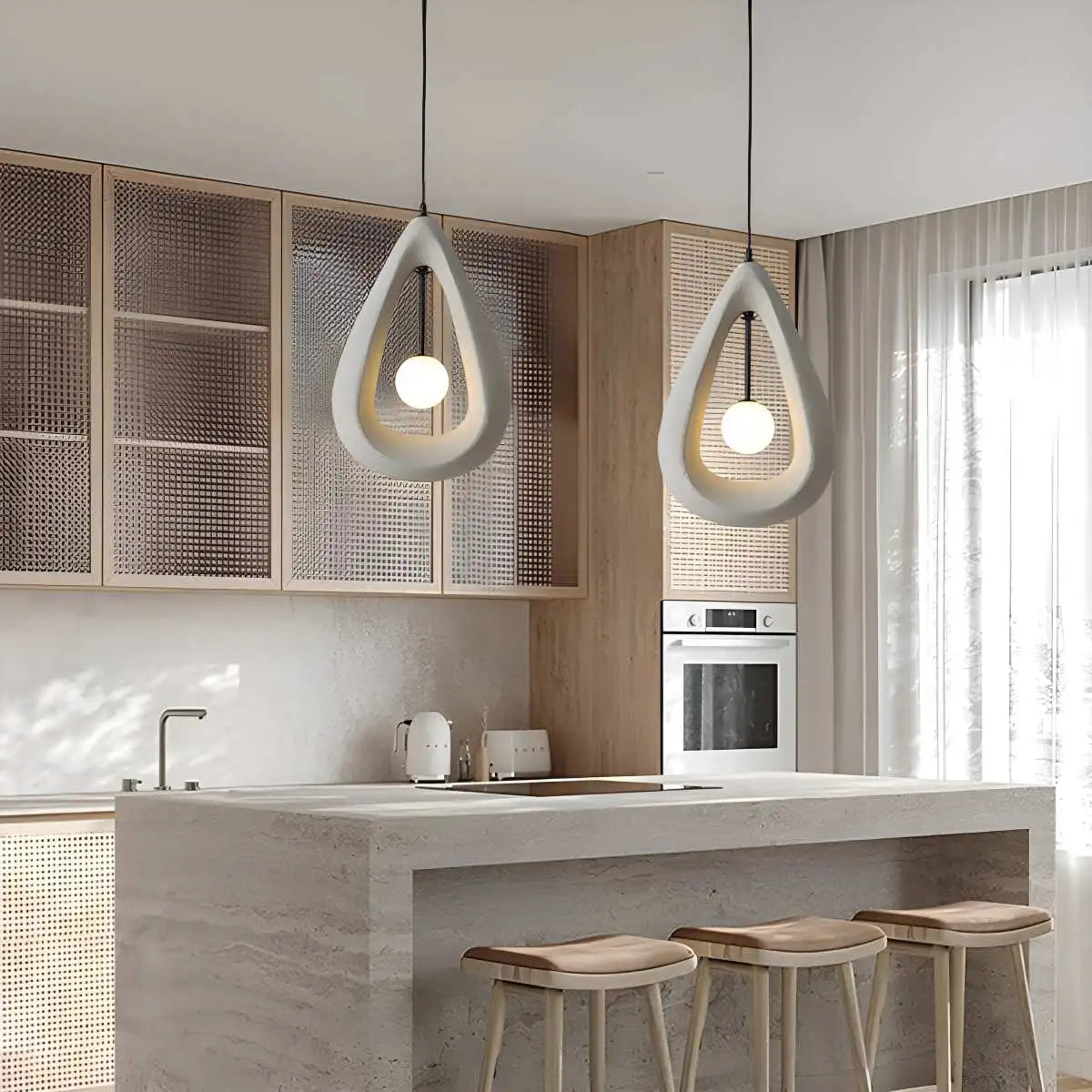 Feyran Contemporary Creative Teardrop Orb Pendant Light