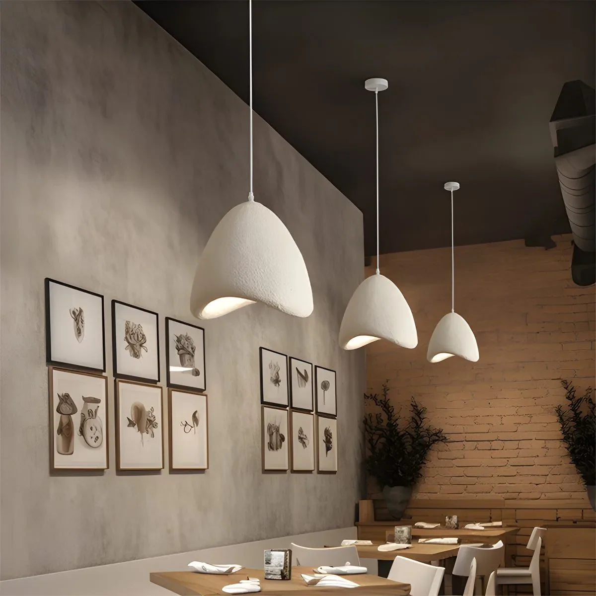 Feyran Japanese Style Bird's Nest Shape Pendant Light