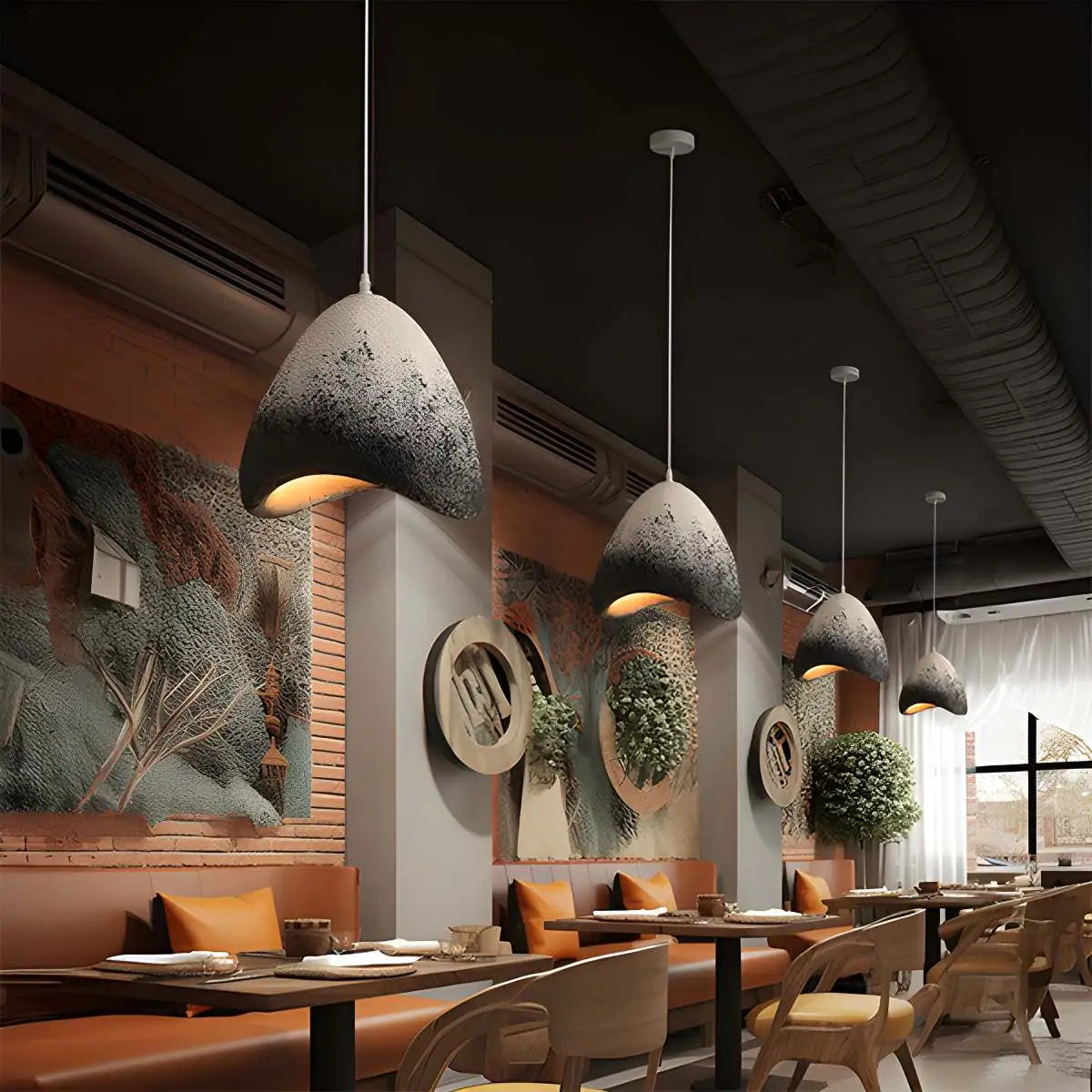 Feyran Japanese Style Bird's Nest Shape Pendant Light