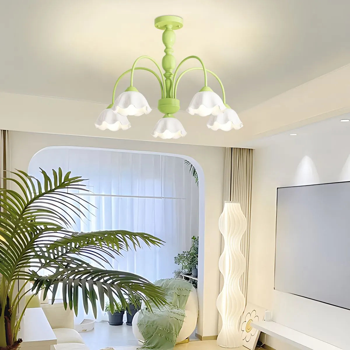 Feyran French Pastoral Style Flower Chandelier