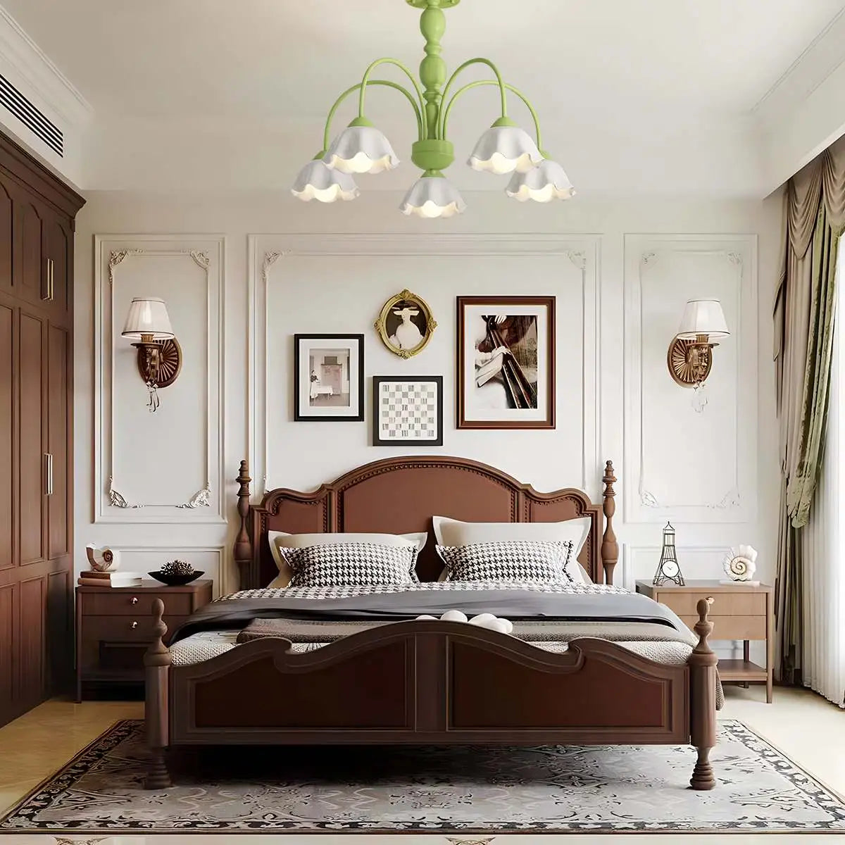 Feyran French Pastoral Style Flower Chandelier