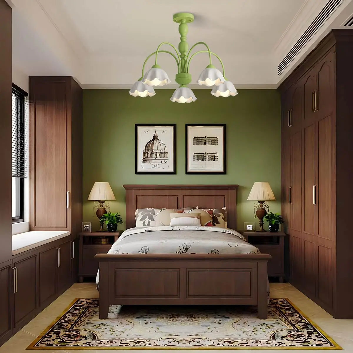 Feyran French Pastoral Style Flower Chandelier