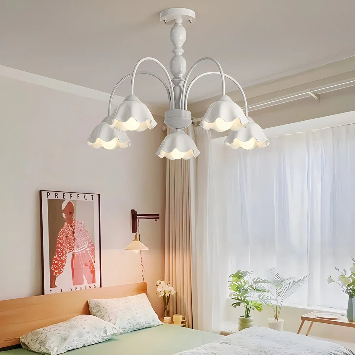 Feyran French Pastoral Style Flower Chandelier