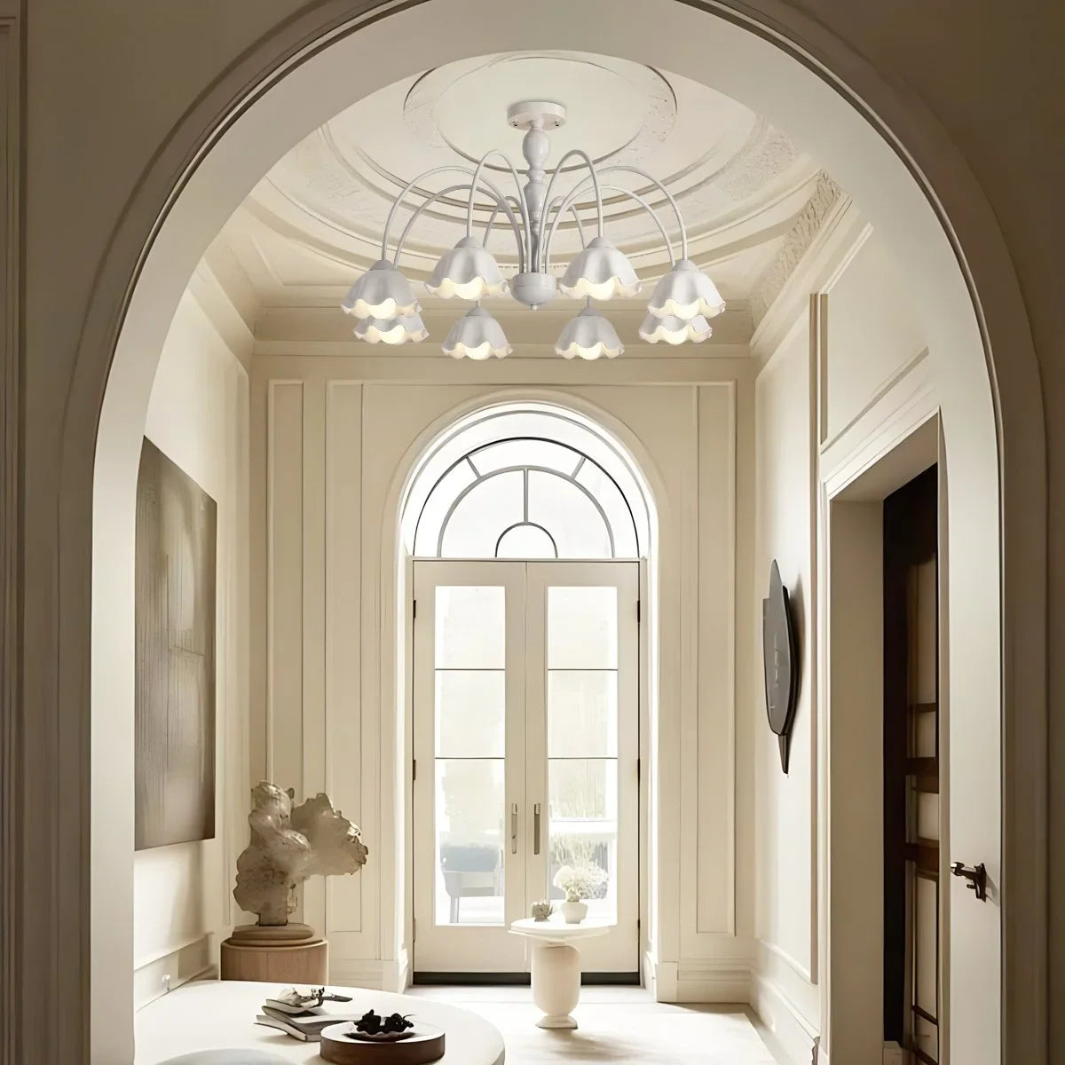 Feyran French Pastoral Style Flower Chandelier