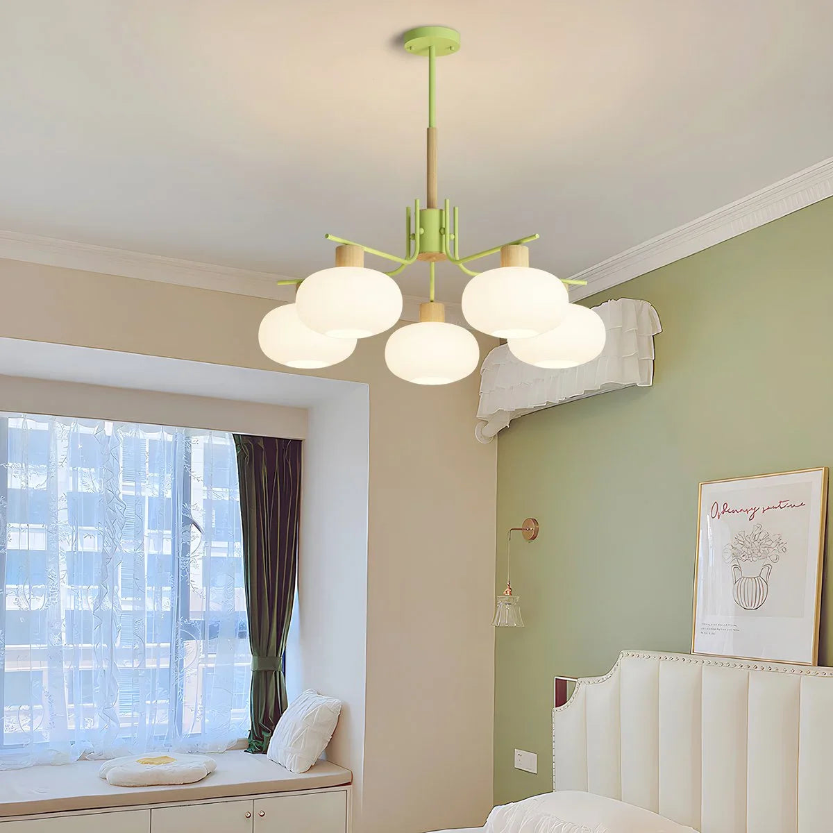 Feyran Pastoral American Retro Flower Chandelier