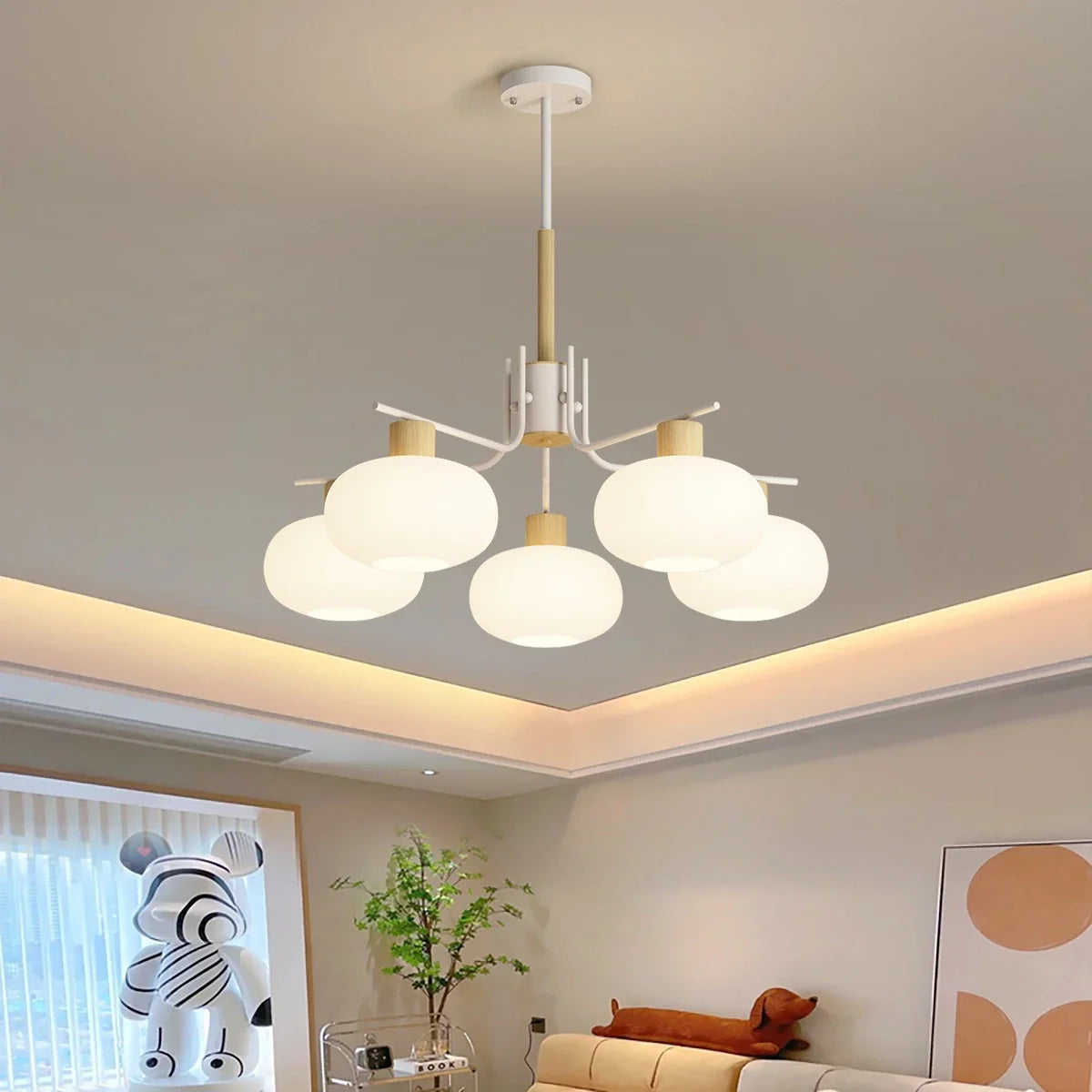 Feyran Pastoral American Retro Flower Chandelier
