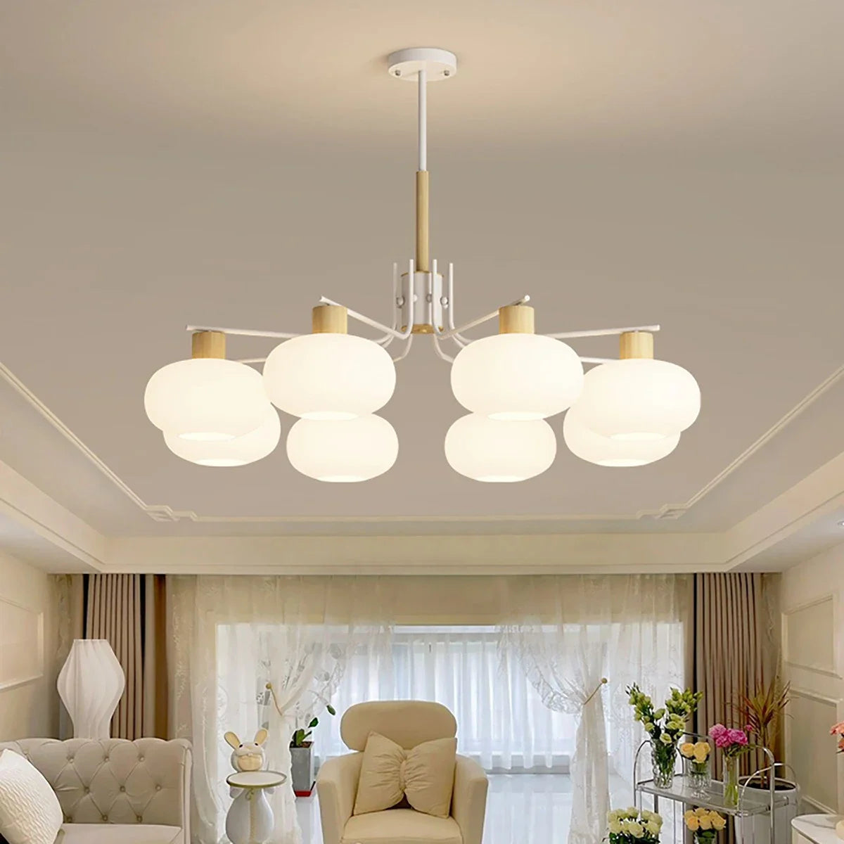 Feyran Pastoral American Retro Flower Chandelier
