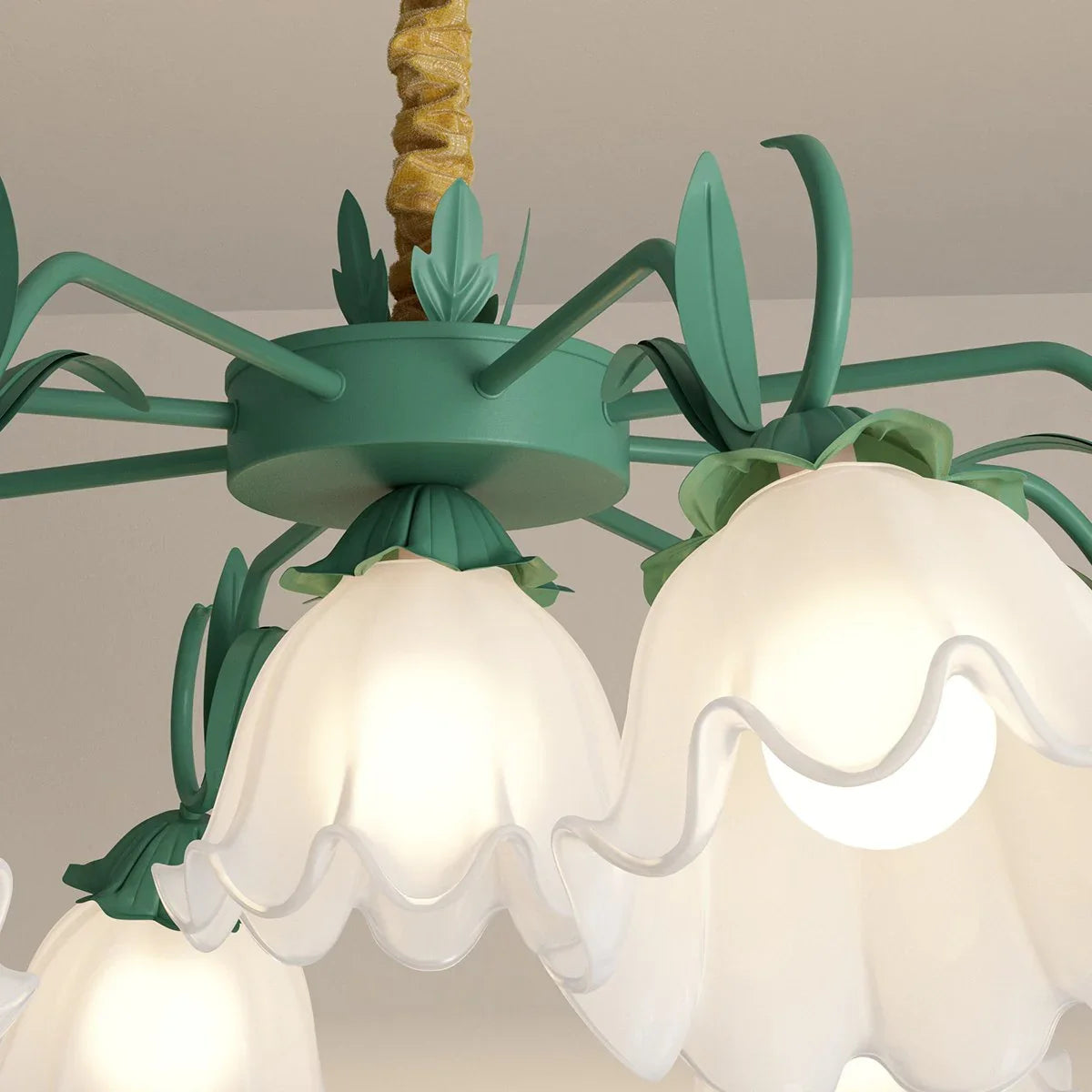 Feyran American Retro Pastoral Style Flower Chandelier