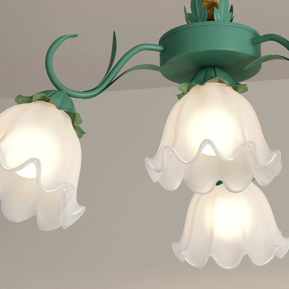 Feyran American Retro Pastoral Style Flower Chandelier
