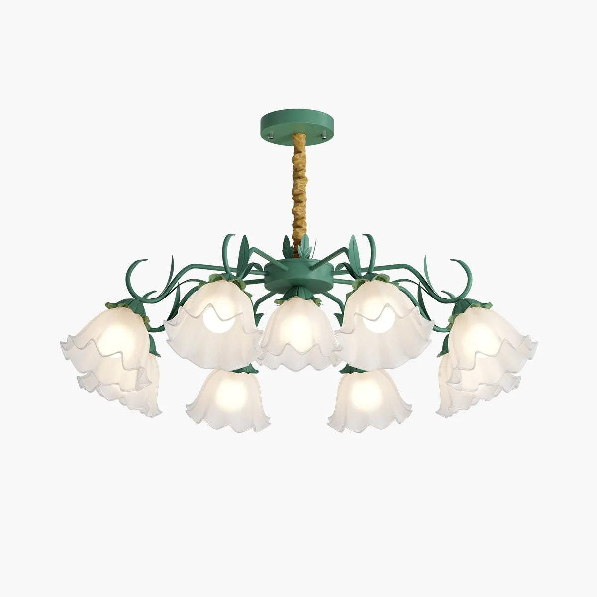 Feyran American Retro Pastoral Style Flower Chandelier