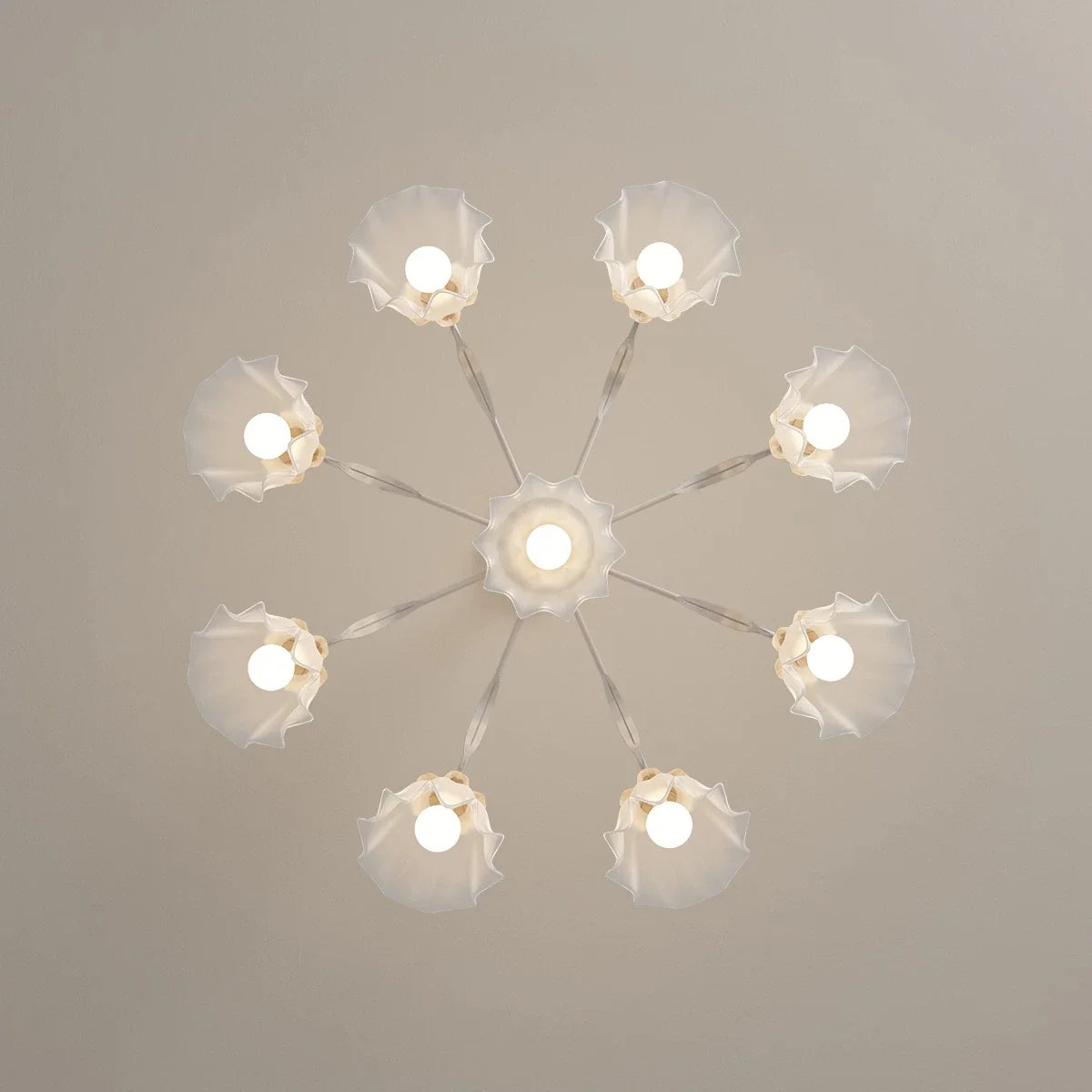 Feyran American Retro Pastoral Style Flower Chandelier