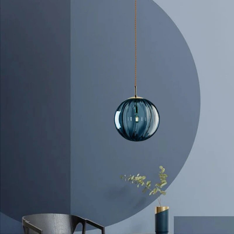 Feyran Modern Nordic Water Pattern Glass Ball Pendant Light