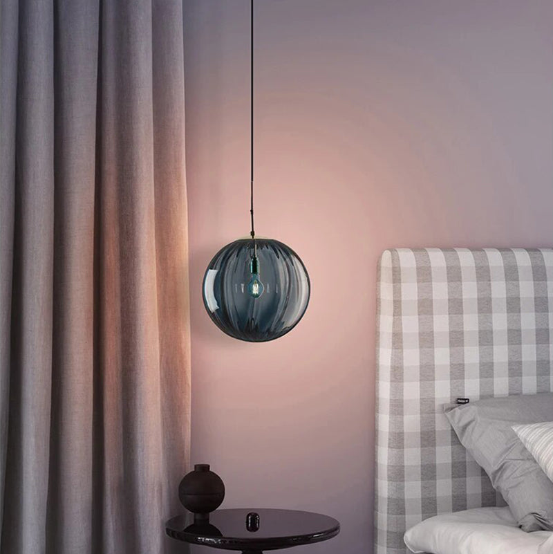 Feyran Modern Nordic Water Pattern Glass Ball Pendant Light