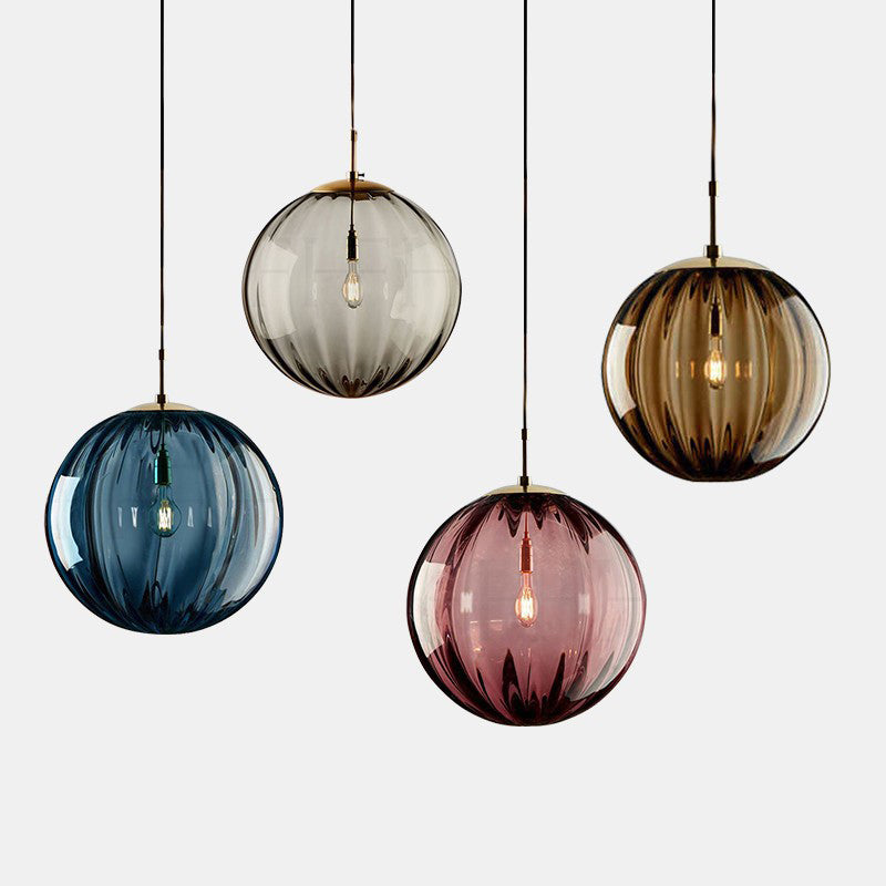 Feyran Modern Nordic Water Pattern Glass Ball Pendant Light