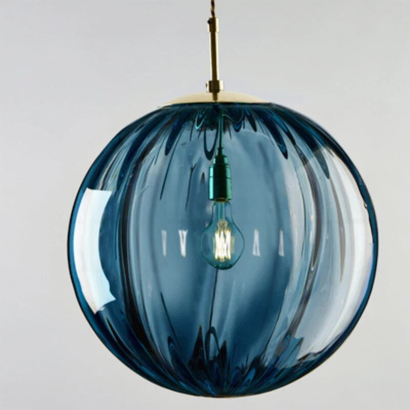 Feyran Modern Nordic Water Pattern Glass Ball Pendant Light