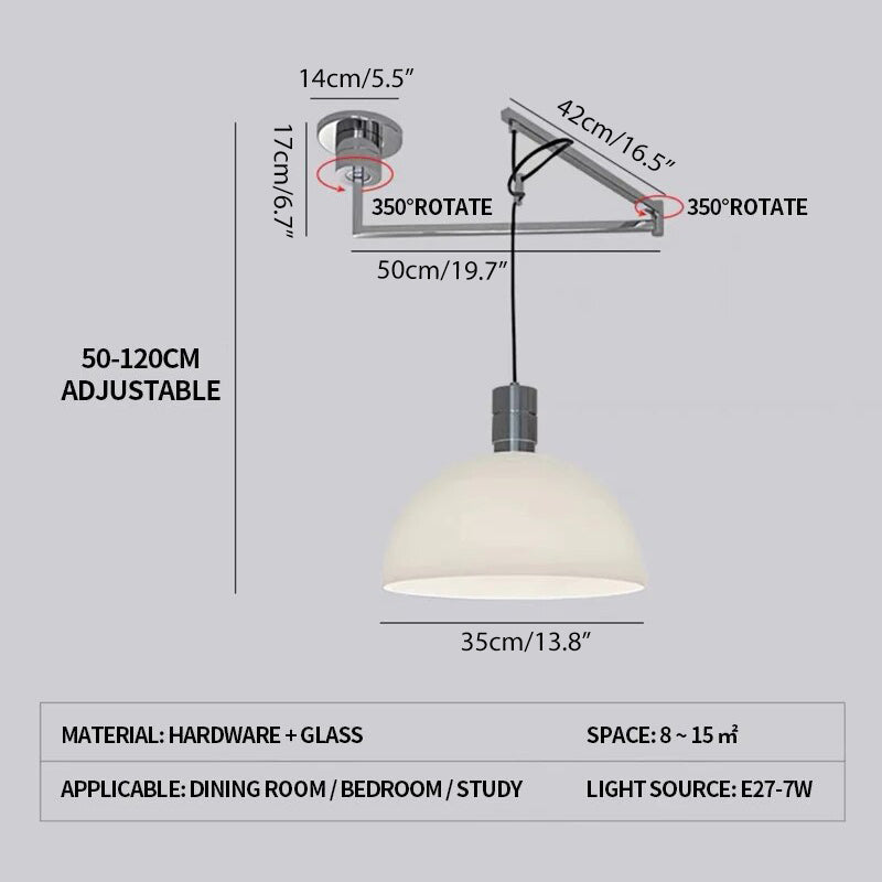 Feyran Bauhaus Creative Rocker Glass Pendant Light