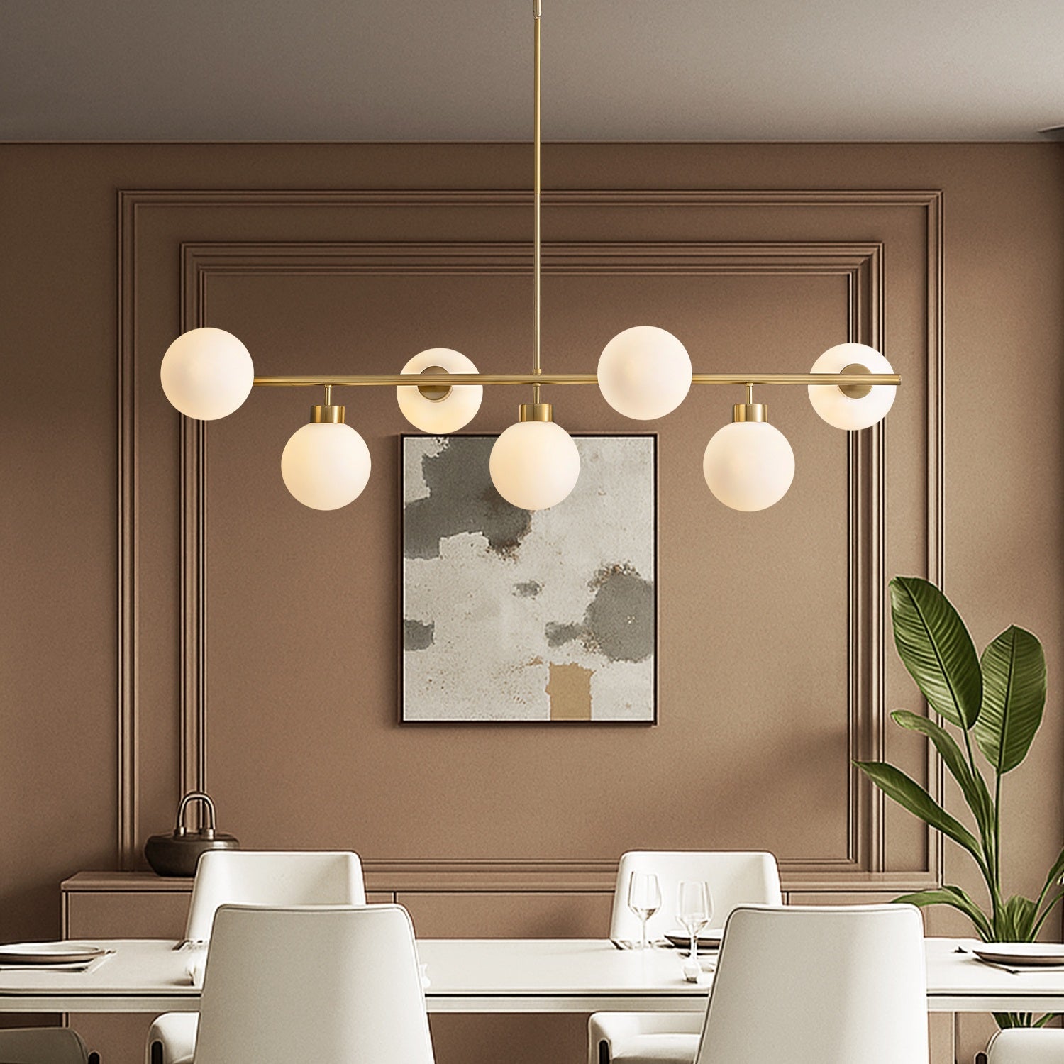 Glass Globe Gold Sputnik Chandelier ch361 20250704 Feyran