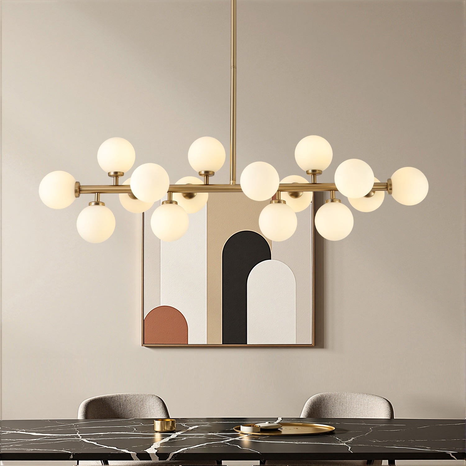 Glass Globes Linear Chandelier ch119 20250704 Feyran