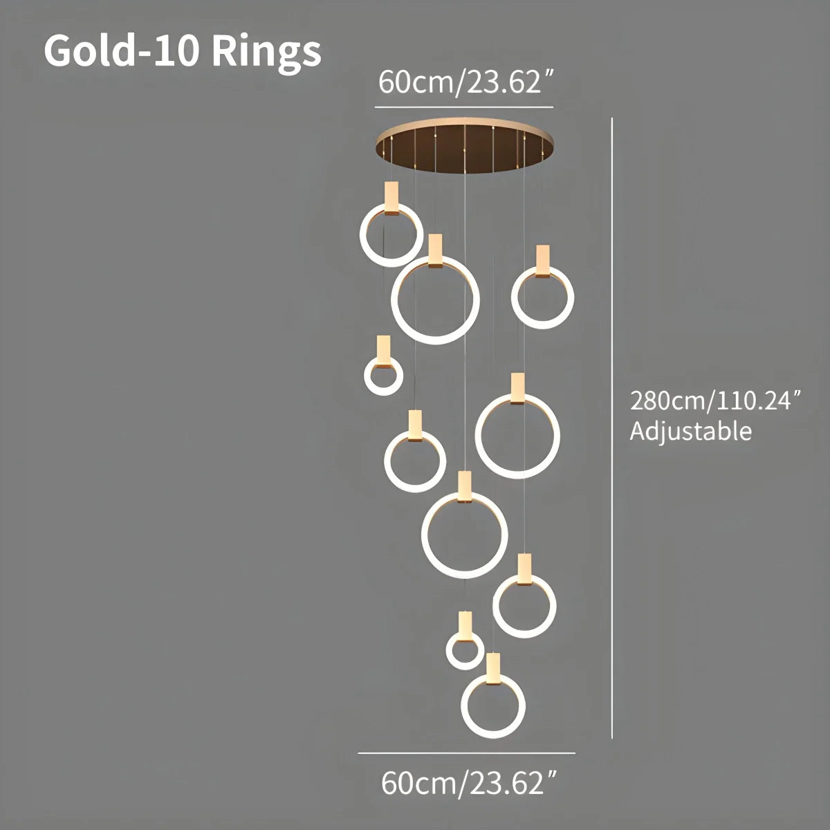 Feyran Modern Large Staircase Hanging Chandelier