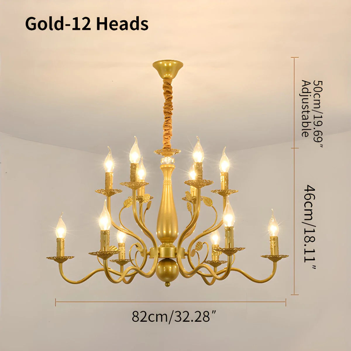 Feyran Double Layered Candle Chandelier for Dining Room