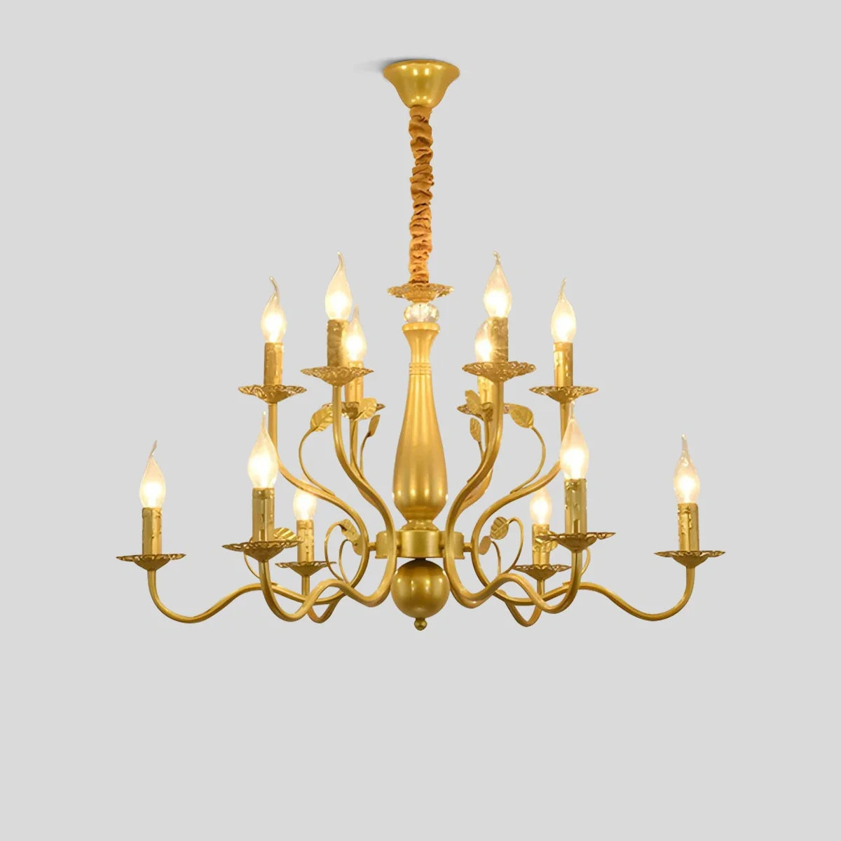 Feyran Double Layered Candle Chandelier for Dining Room