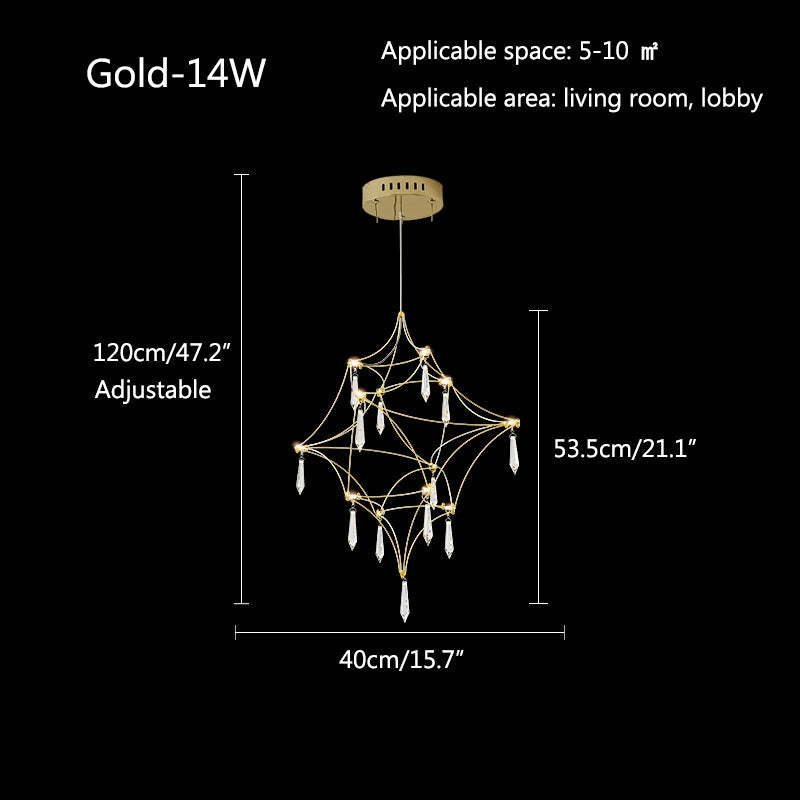 Feyran Adjustable Large Creativity Crystal Chandelier