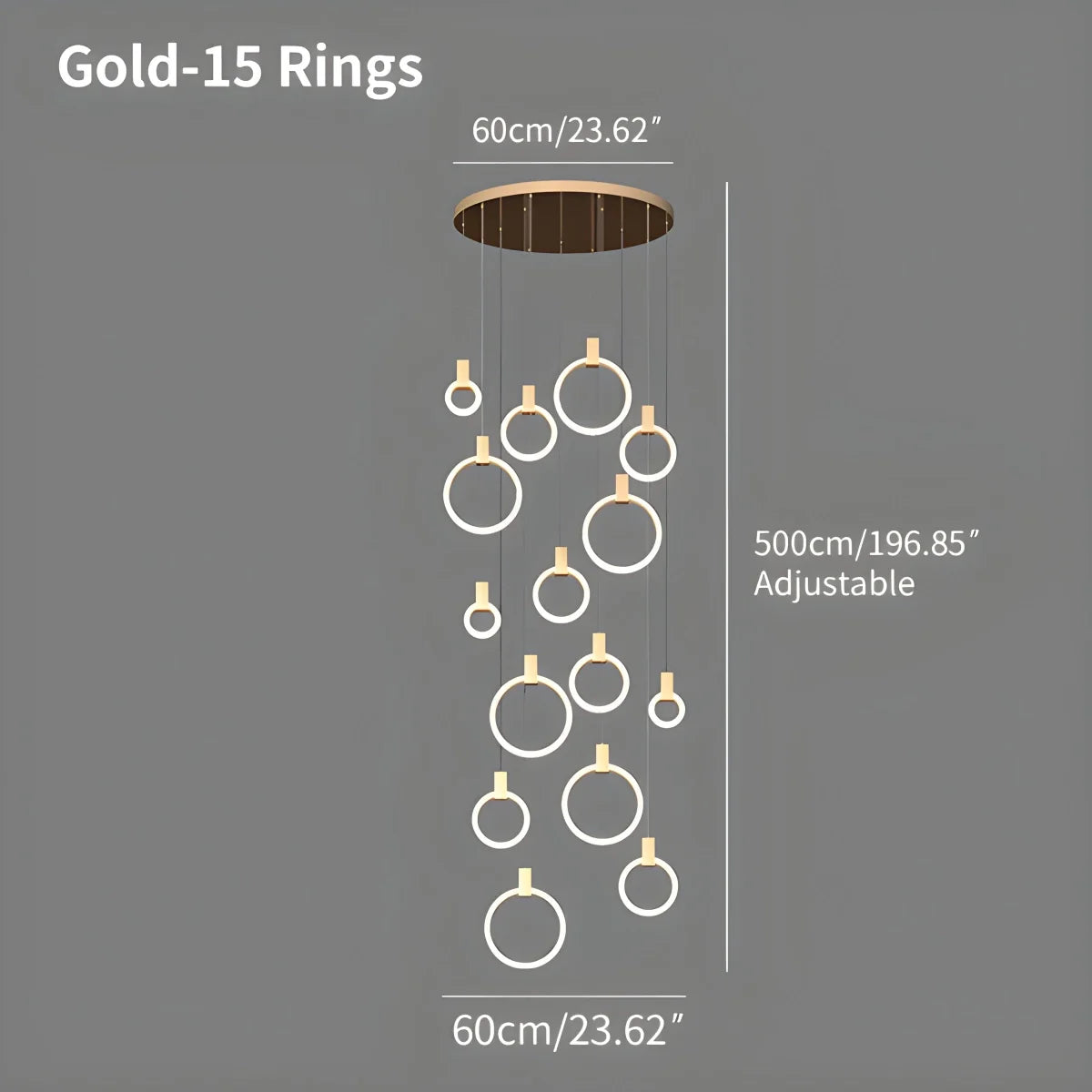 Feyran Modern Large Staircase Hanging Chandelier