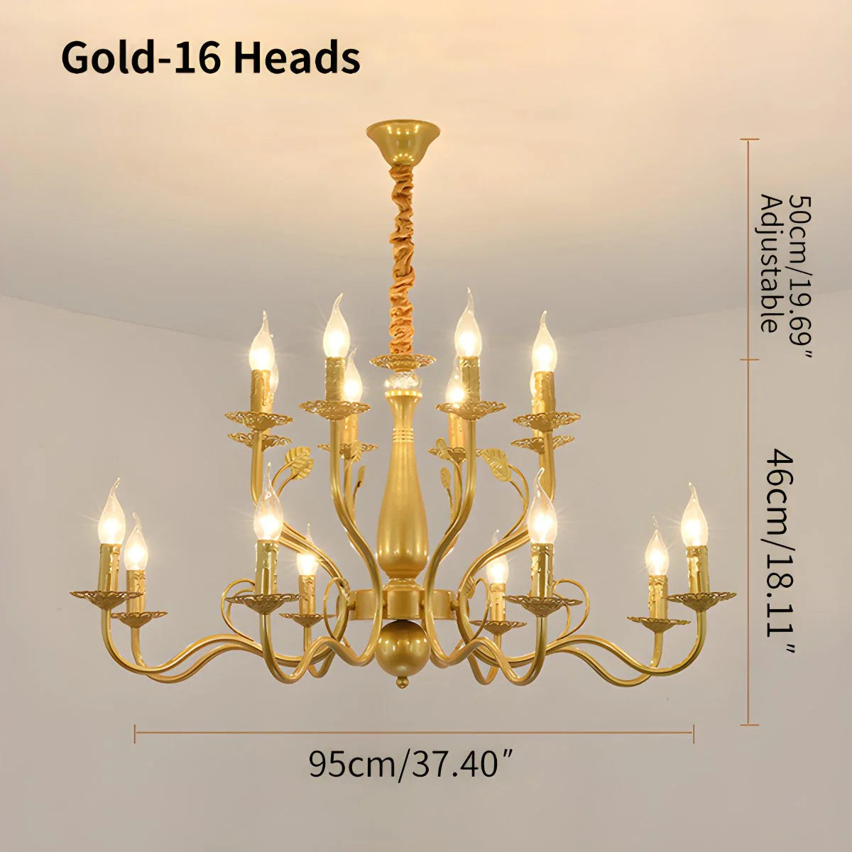 Feyran Double Layered Candle Chandelier for Dining Room