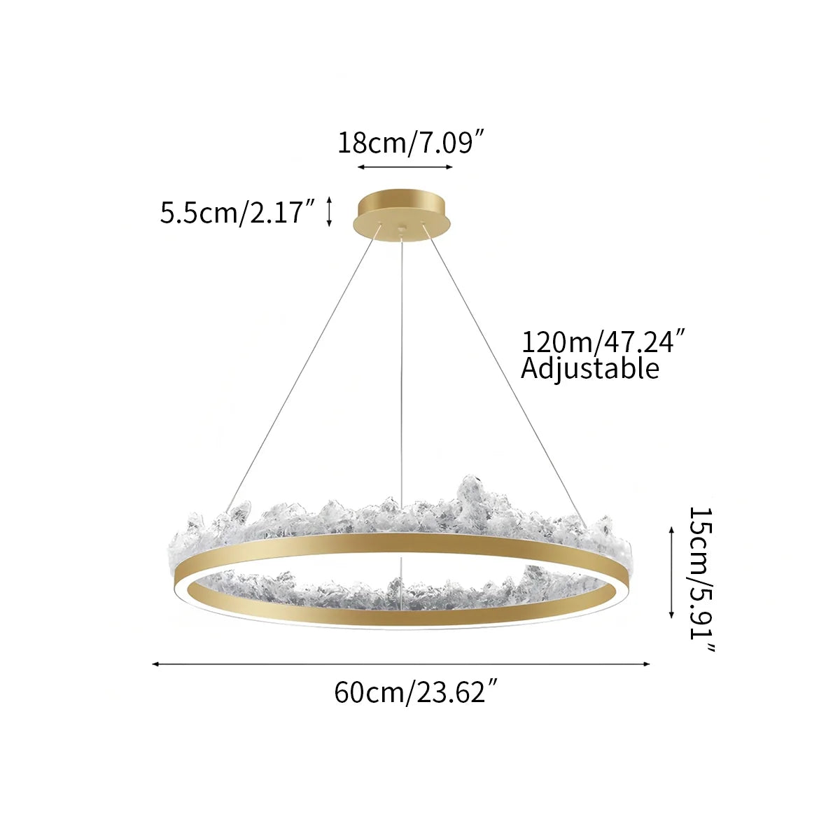 Feyran Modern Light Luxury Iceberg Chandelier