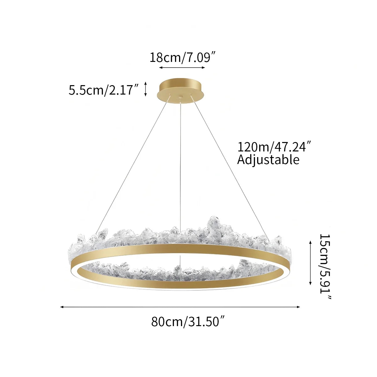 Feyran Modern Light Luxury Iceberg Chandelier