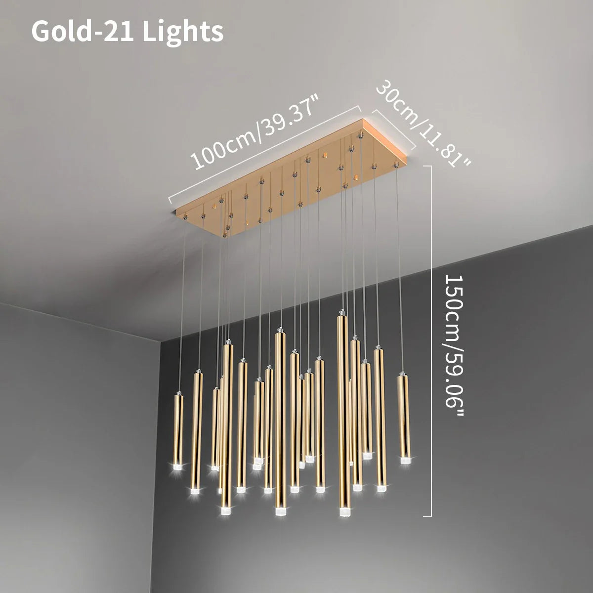 Feyran Modern Luxury Large Long Cylindrical Chandelier
