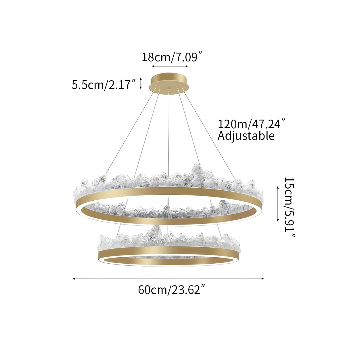 Feyran Modern Light Luxury Iceberg Chandelier