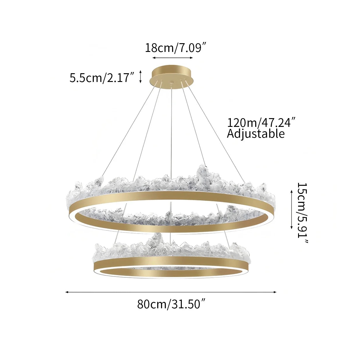 Feyran Modern Light Luxury Iceberg Chandelier