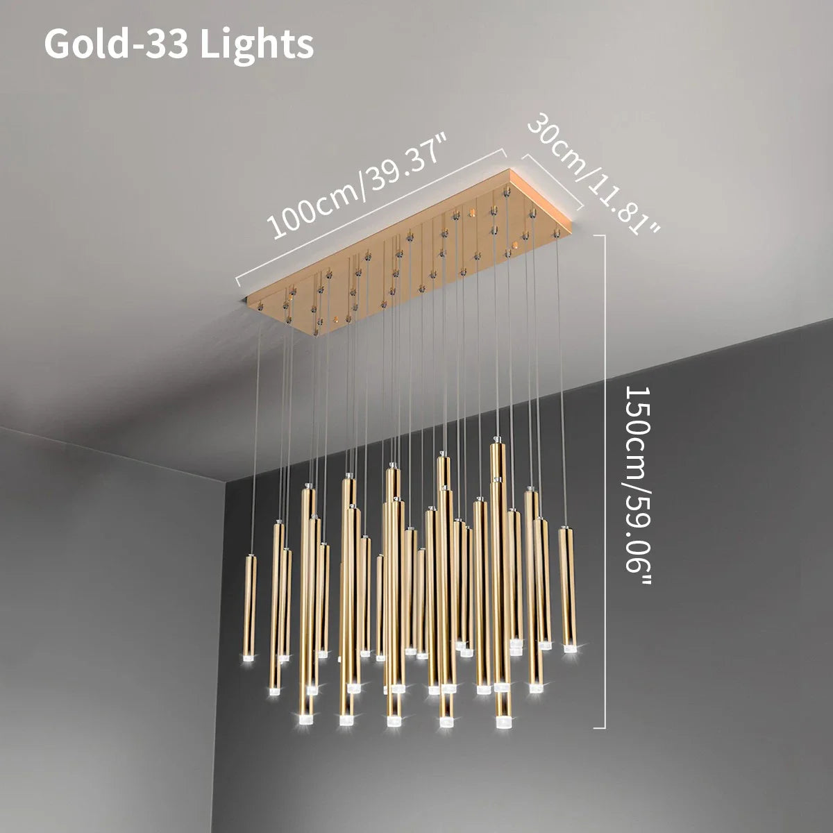 Feyran Modern Luxury Large Long Cylindrical Chandelier