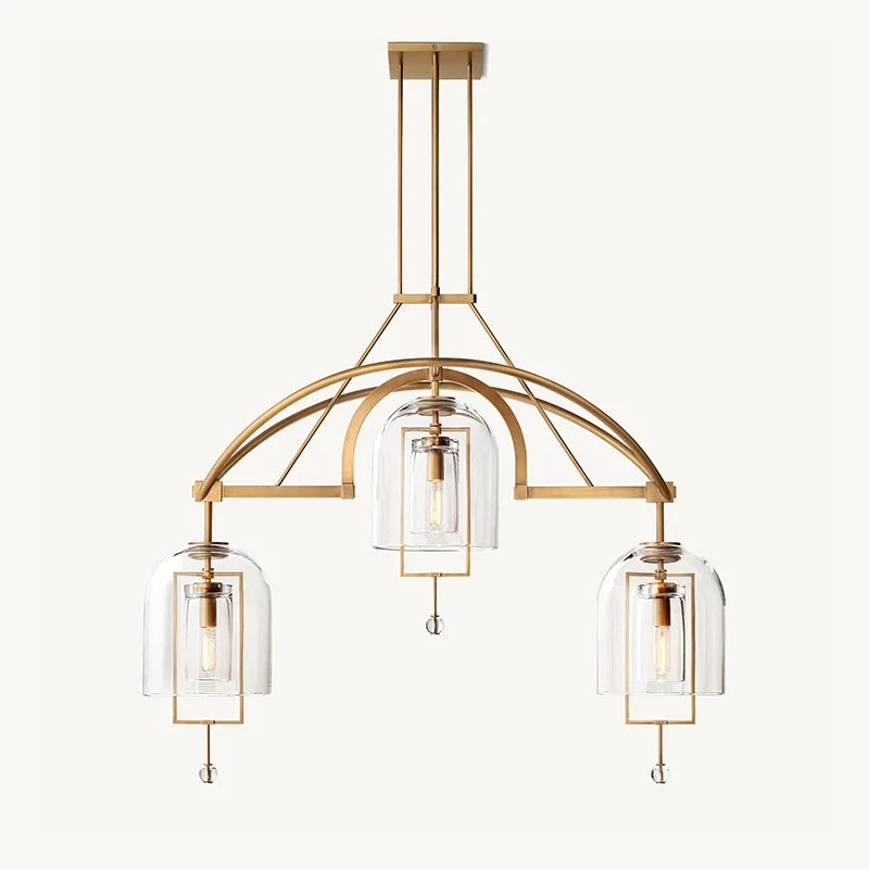 Feyran Bell Glass Chandelier for Living Room