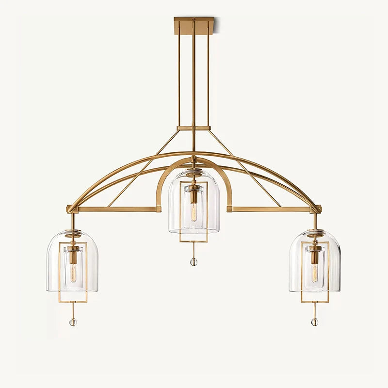 Feyran Bell Glass Chandelier for Living Room
