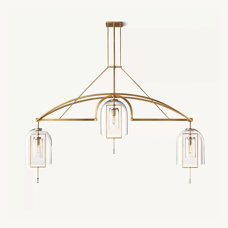 Feyran Bell Glass Chandelier for Living Room