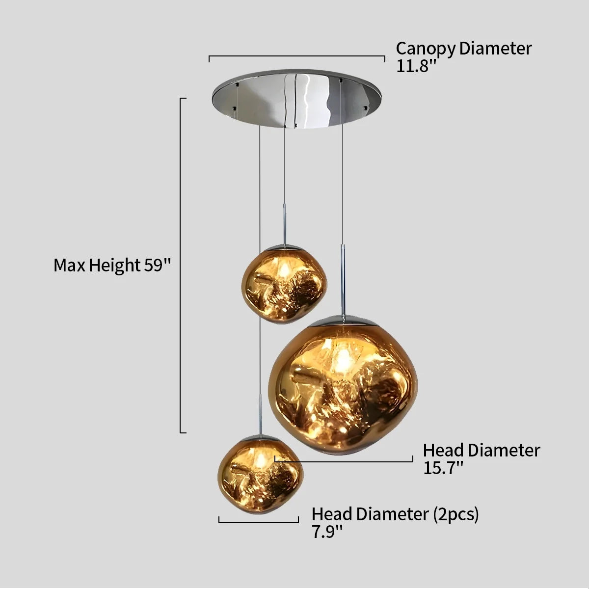 Feyran Lava Drops Minimalist Chandelier