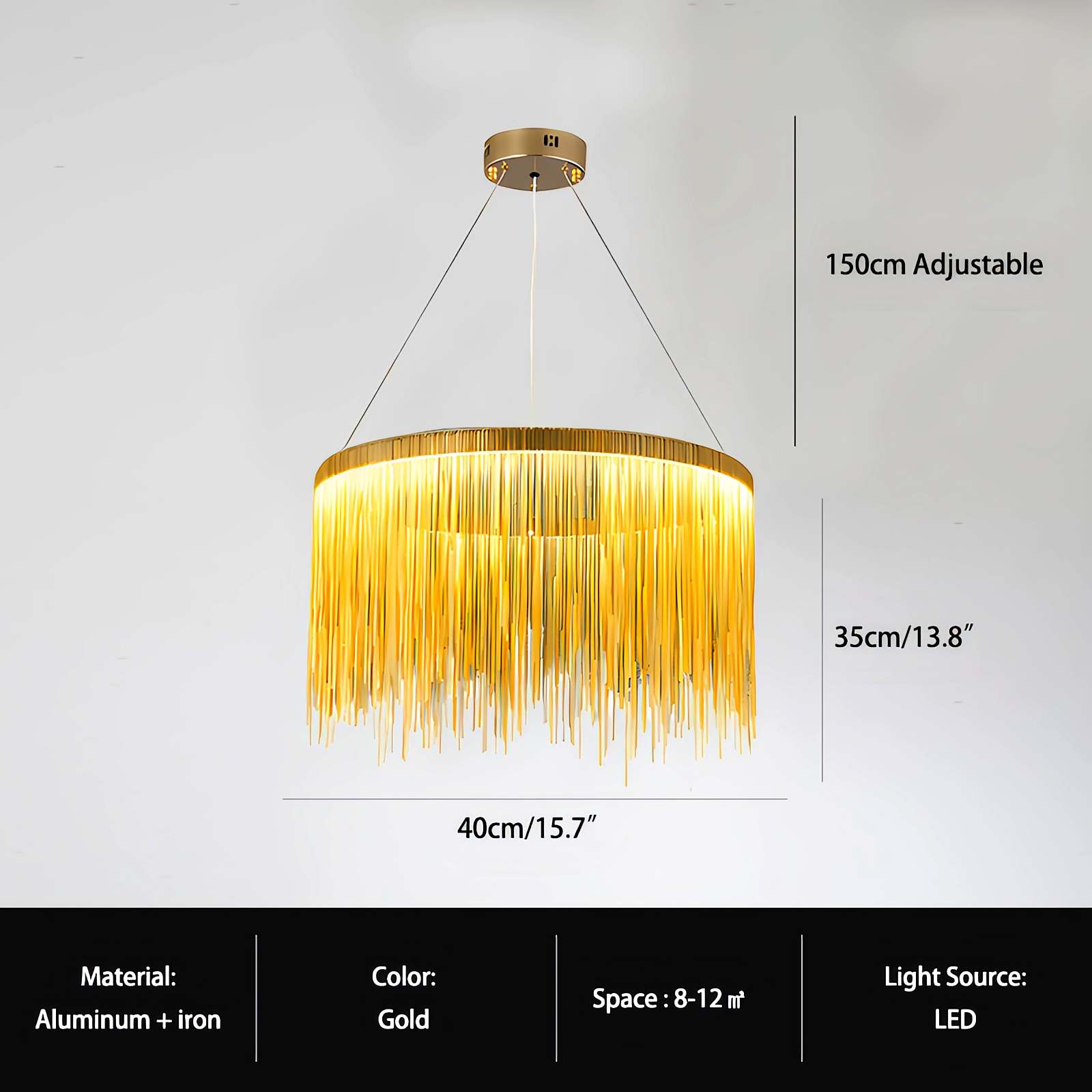 Feyran Modern Art Decor Tassel Chandelier