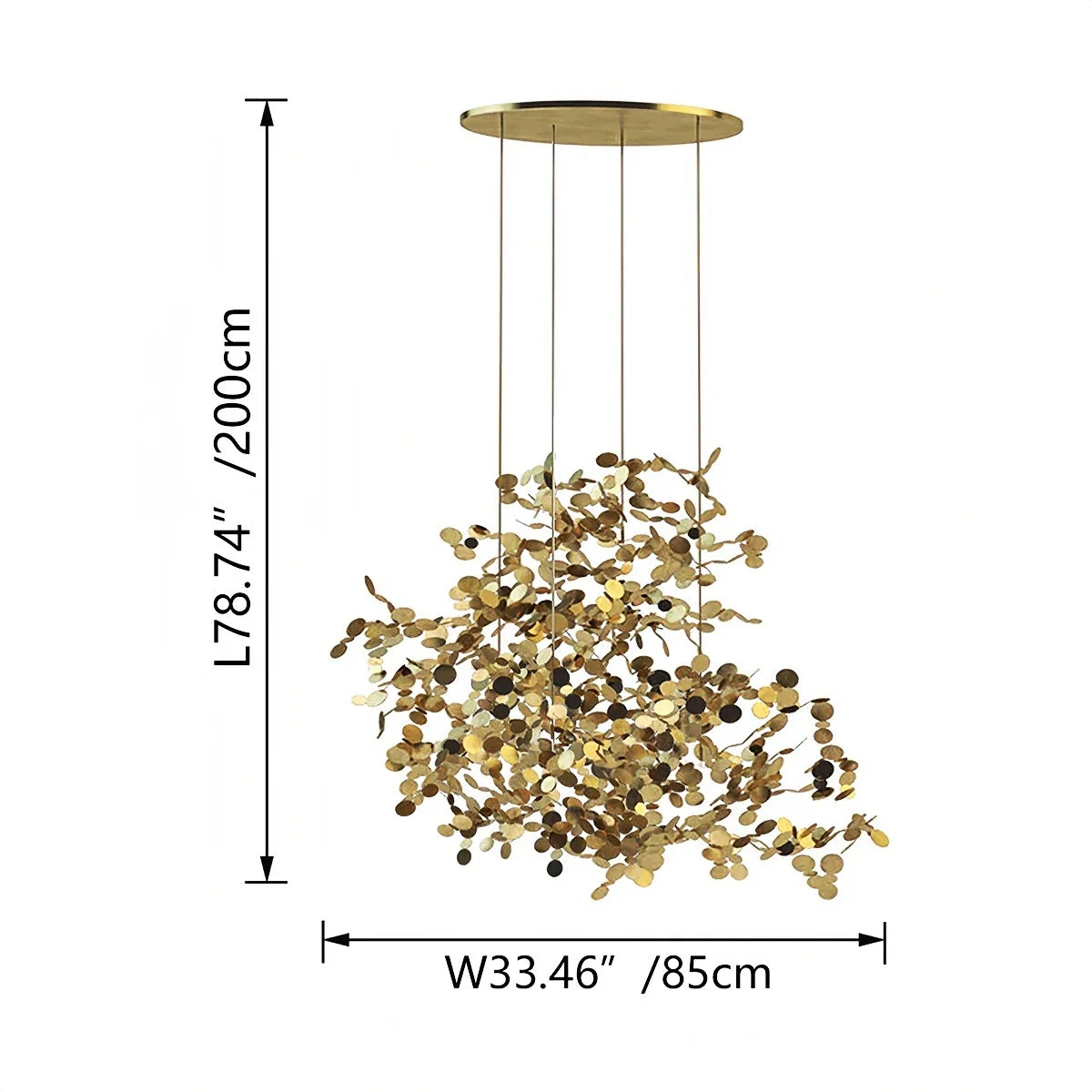 Feyran Argent/Gold Cloud Multi Pendant Chandelier