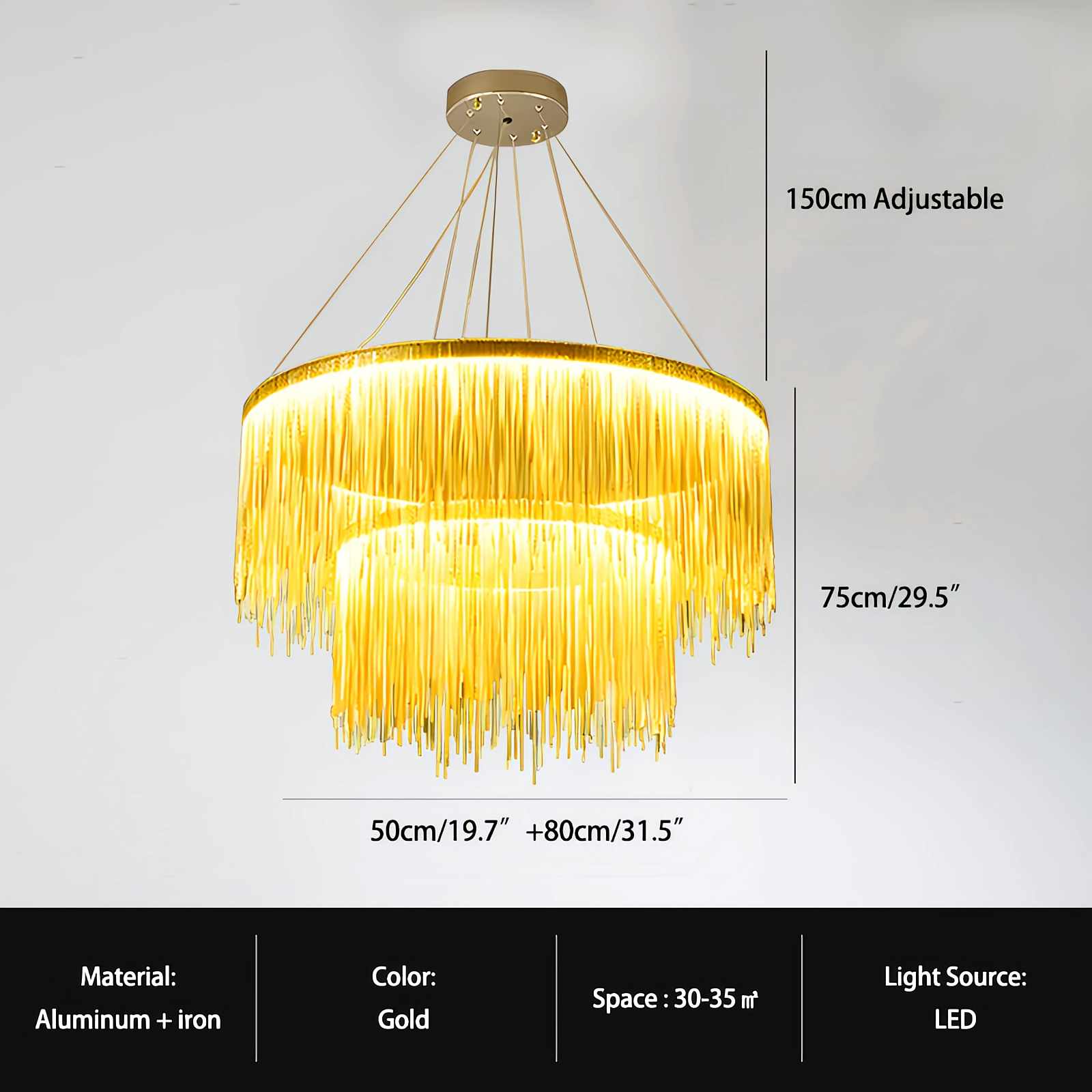 Feyran Modern Art Decor Tassel Chandelier