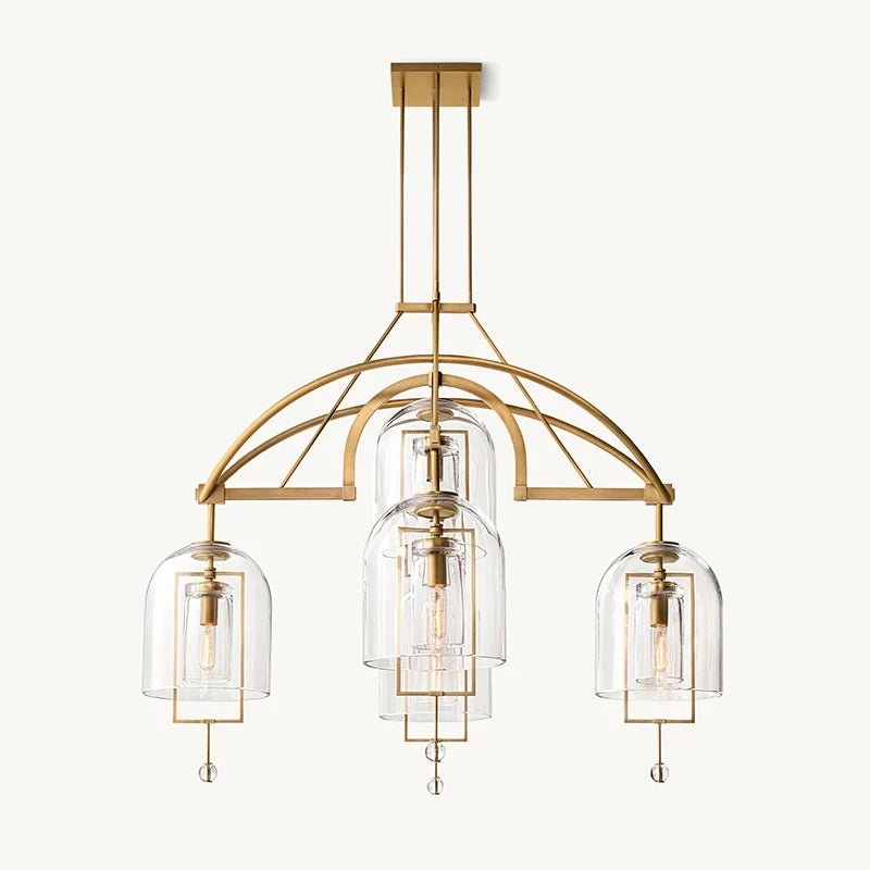 Feyran Bell Glass Chandelier for Living Room