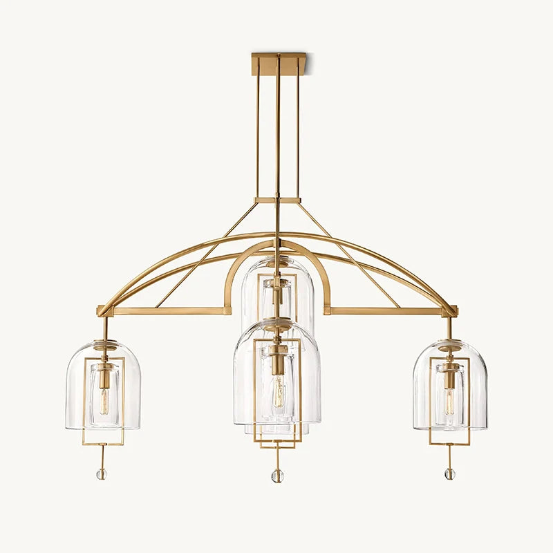 Feyran Bell Glass Chandelier for Living Room