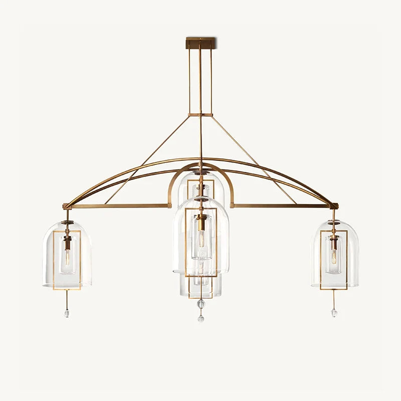 Feyran Bell Glass Chandelier for Living Room