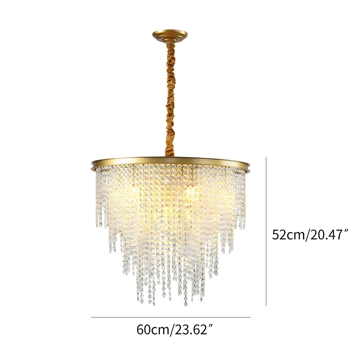 Feyran Octagonal Beaded Crystal Chandelier