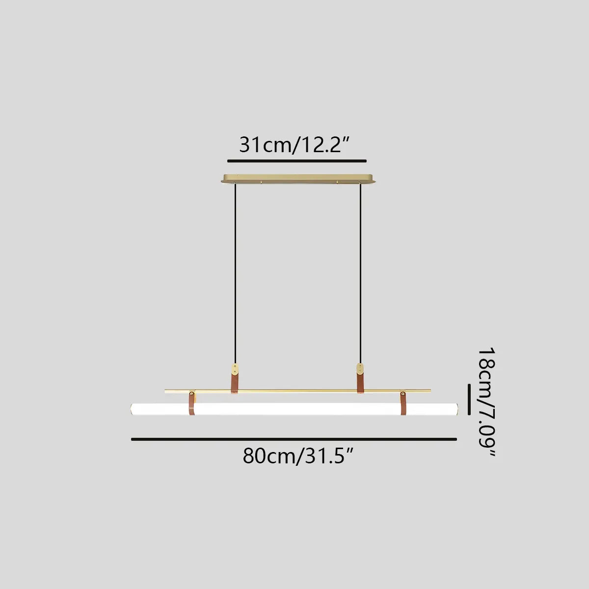 Feyran Solin Linear LED Pendant Light for Dining Area